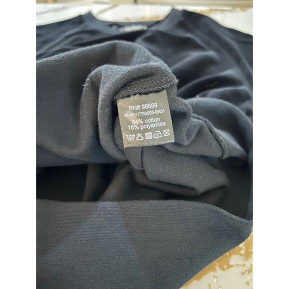 Todd Snyder Shirt SZM Velvet Short Sleeve Pullover Black Round Neck Women - Picture 8 of 10